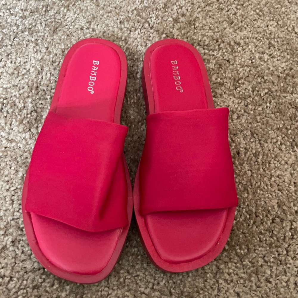 Brand New, Red slip on sandals